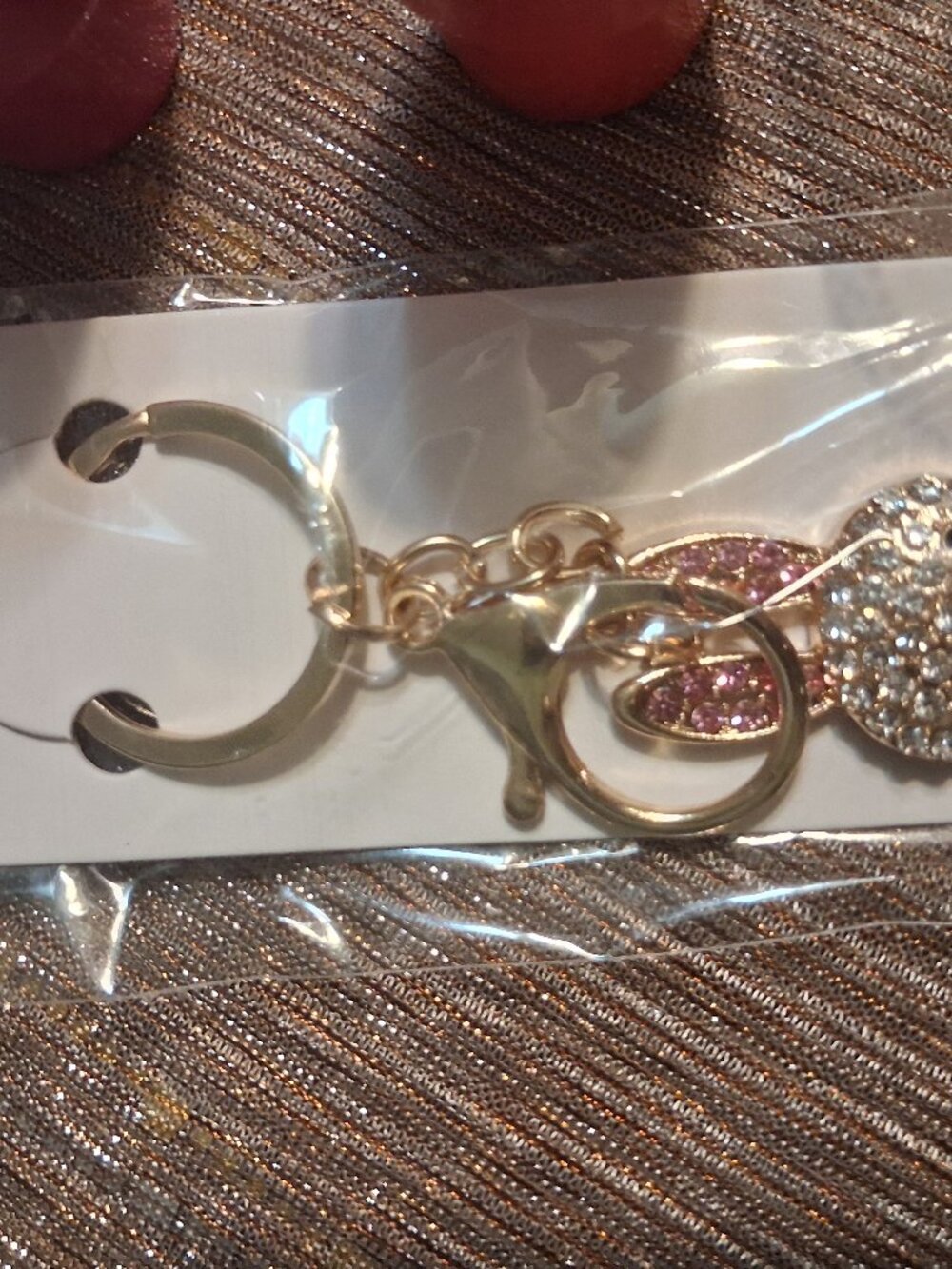 Pink and white bling bunny